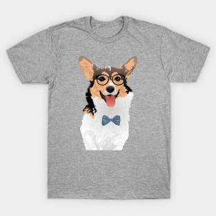 Hipster Sweet Black Tan White Pembroke Welsh Corgi T-Shirt for Dog Lovers T-Shirt